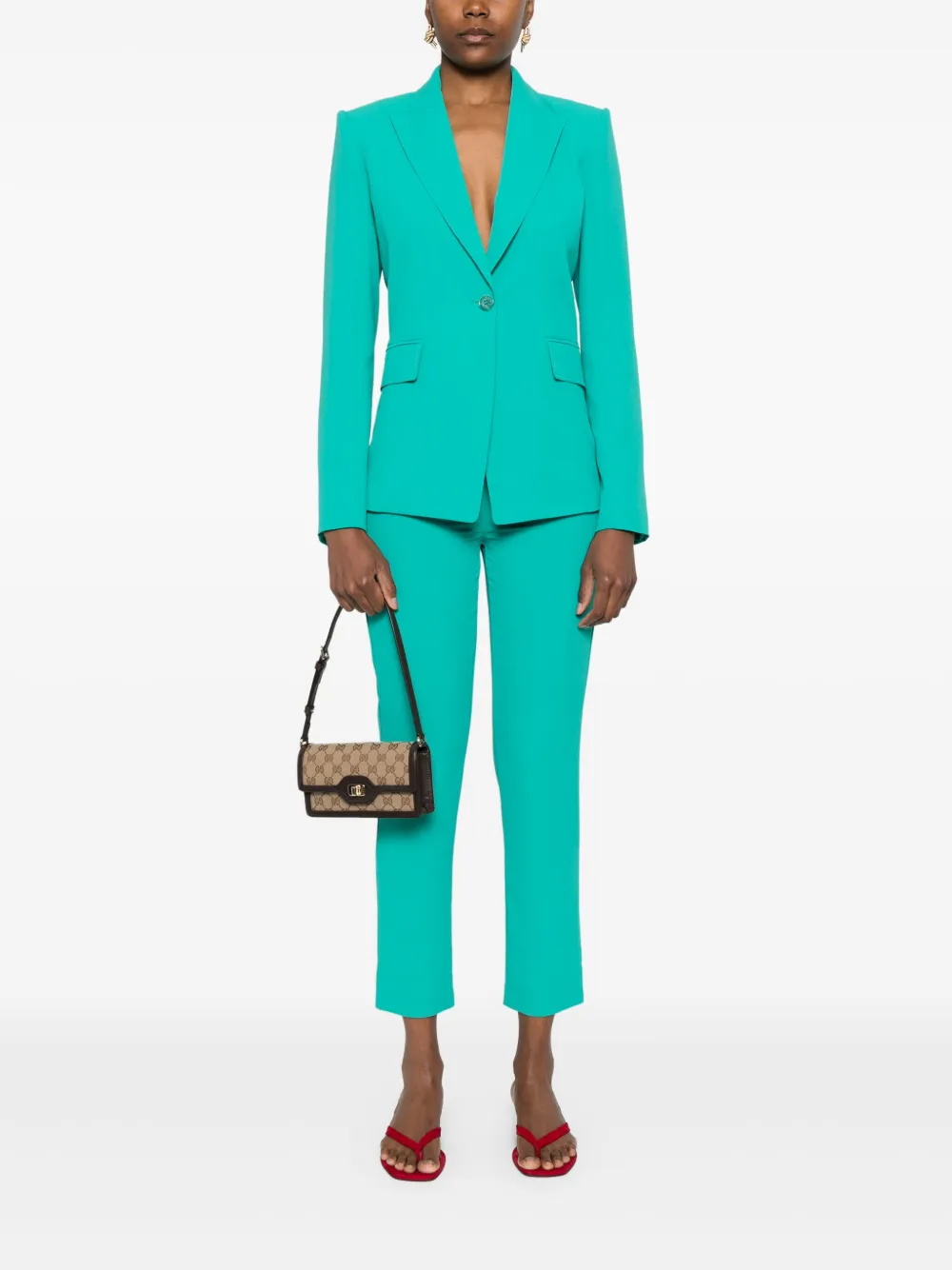 Patrizia Pepe low-waisted pants - Groen