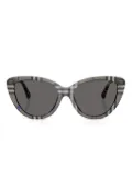 Burberry Eyewear check cat-eye sunglasses - Grey