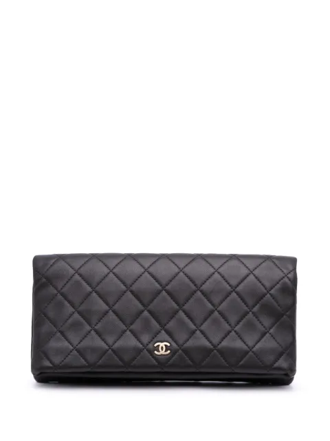 CHANEL Pre-Owned 2014-2015 CC Quilted Lambskin Foldover clutch bag