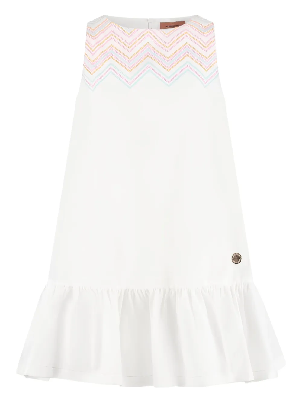 Missoni Kids Jurk met zigzagprint Wit