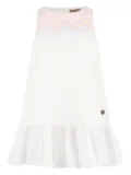Missoni Kids zigzag-print dress - White