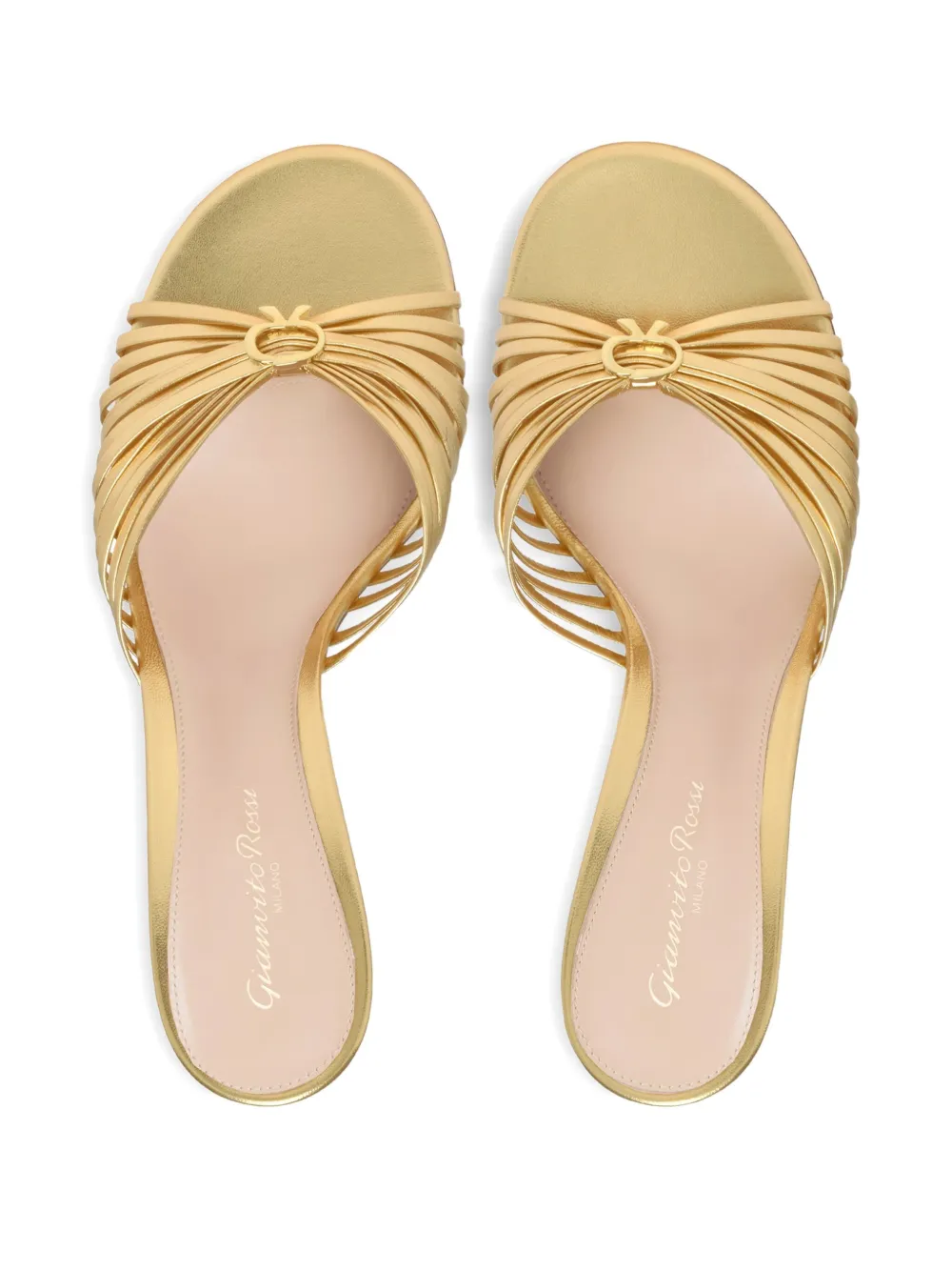 Gianvito Rossi 70mm Vyna mules Gold