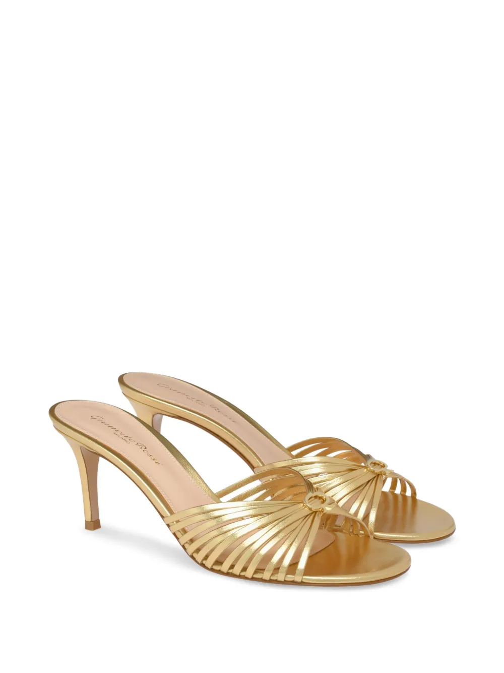 Gianvito Rossi 70mm Vyna mules Gold