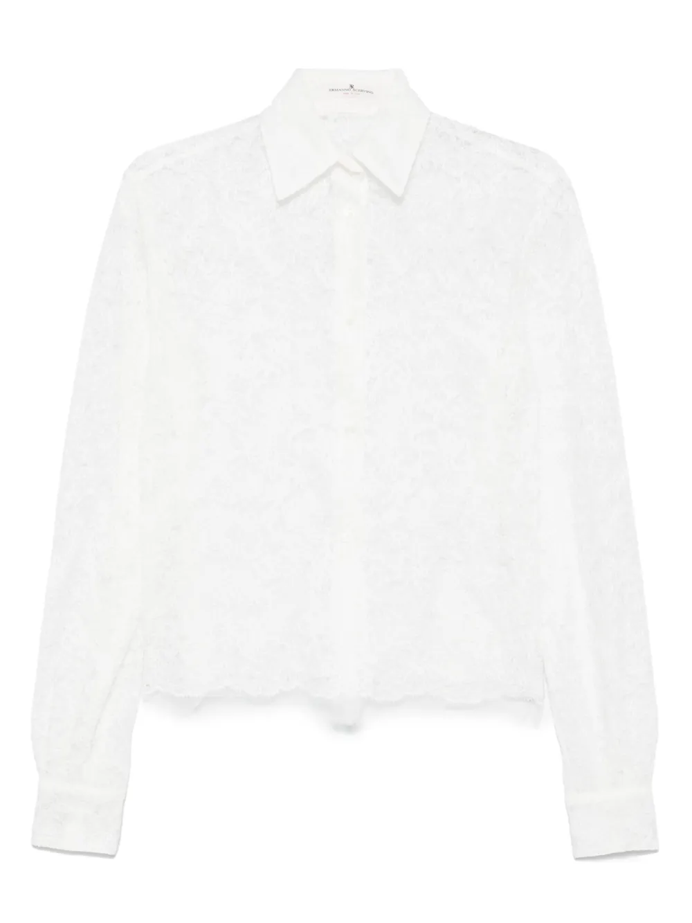 Ermanno Scervino Blouse met geborduurde bloemen Wit