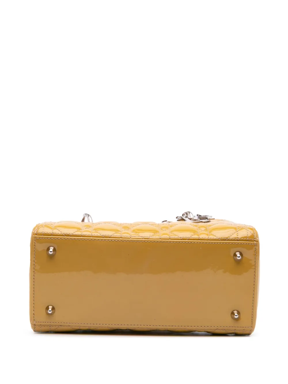 Pre-owned Dior 2012 Medium Patent Cannage Lady Satchel