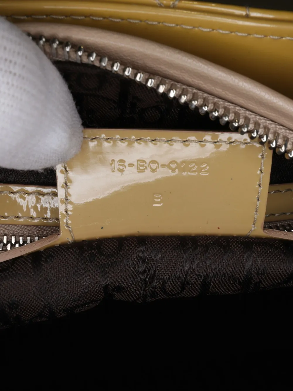 Pre-owned Dior 2012 Medium Patent Cannage Lady Satchel