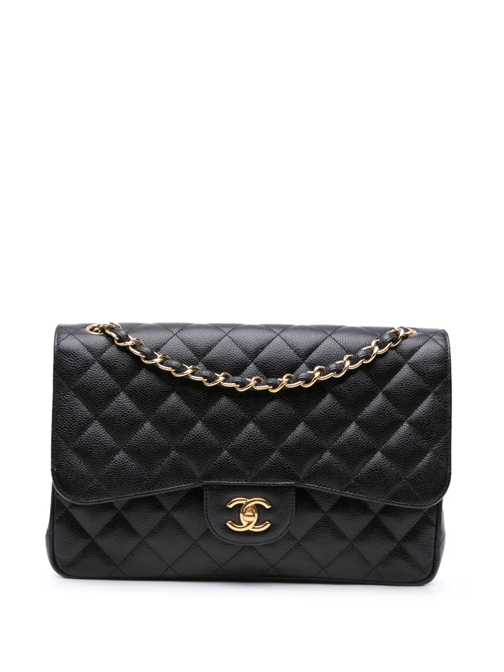CHANEL Pre-Owned 2014 Jumbo Classic Caviar Double Flap shoulder bag | Black | Image 1