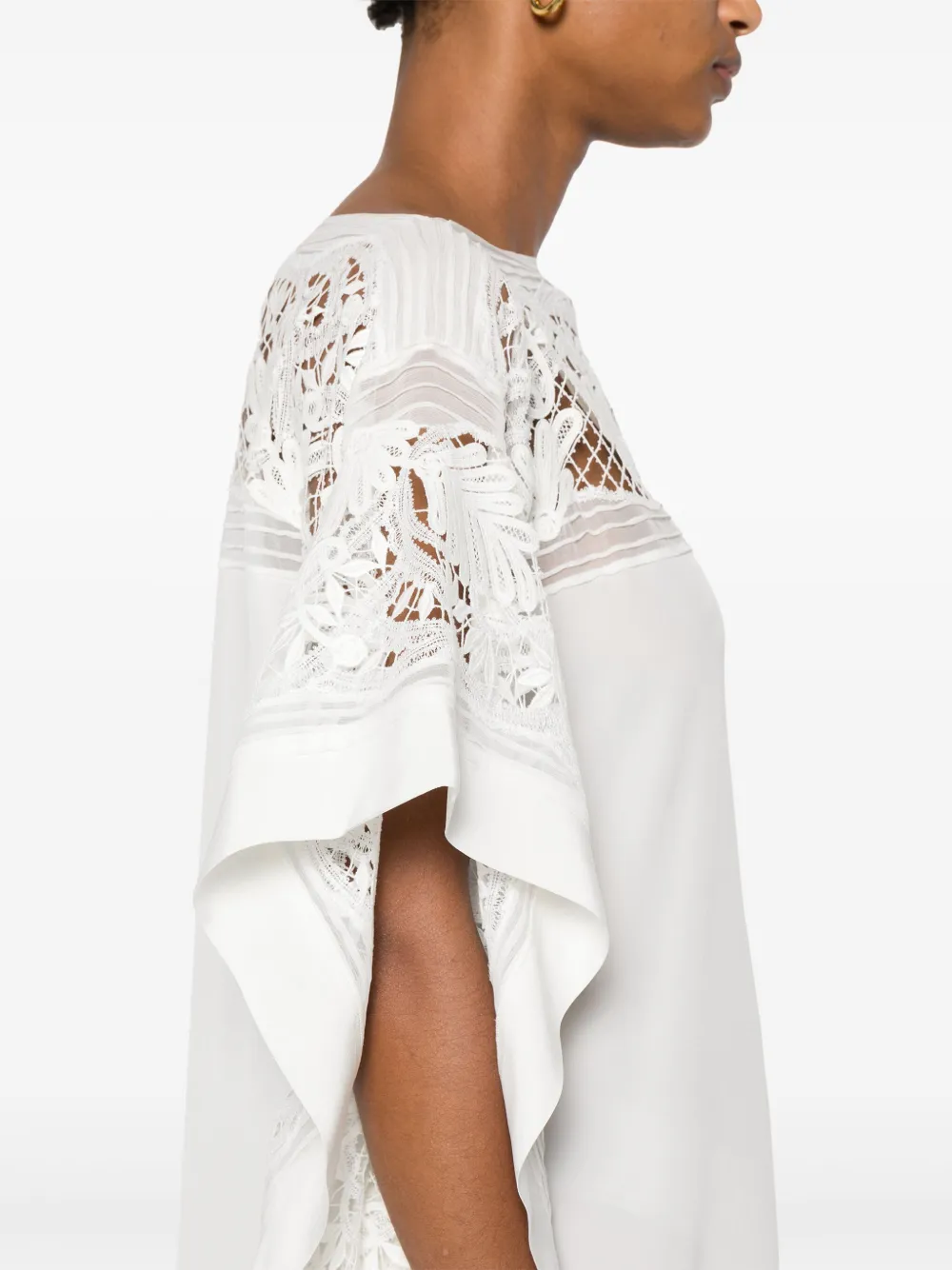Ermanno Scervino Zijden jurk Wit