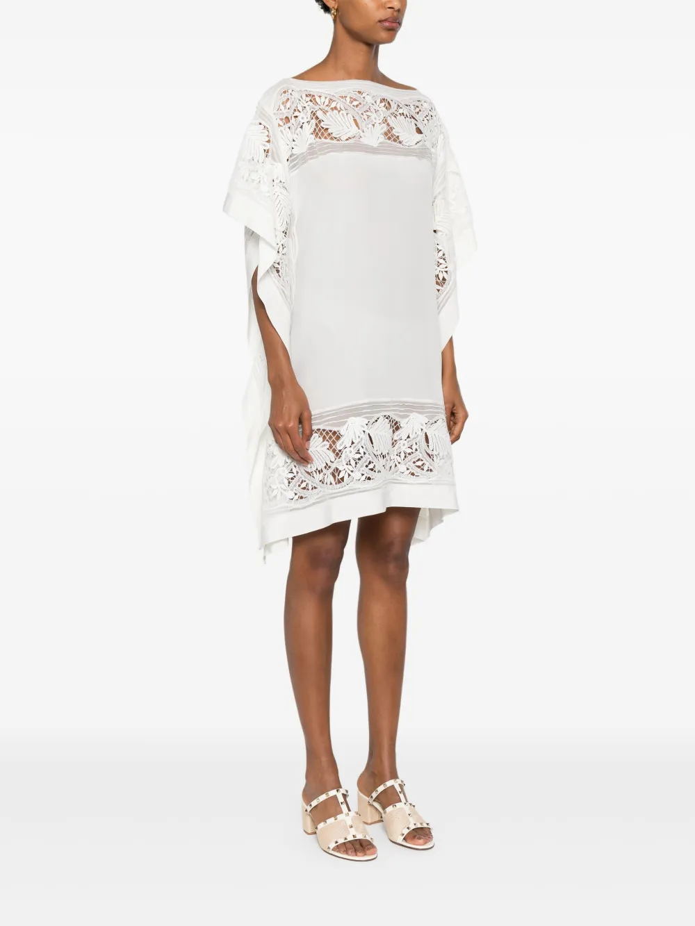 Ermanno Scervino Zijden jurk Wit