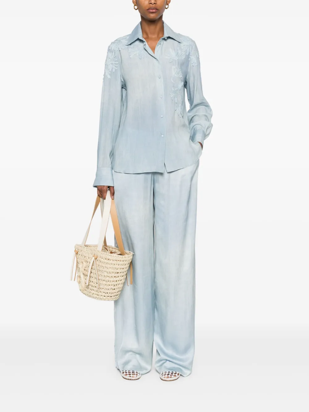 Ermanno Scervino twill trousers - Blauw