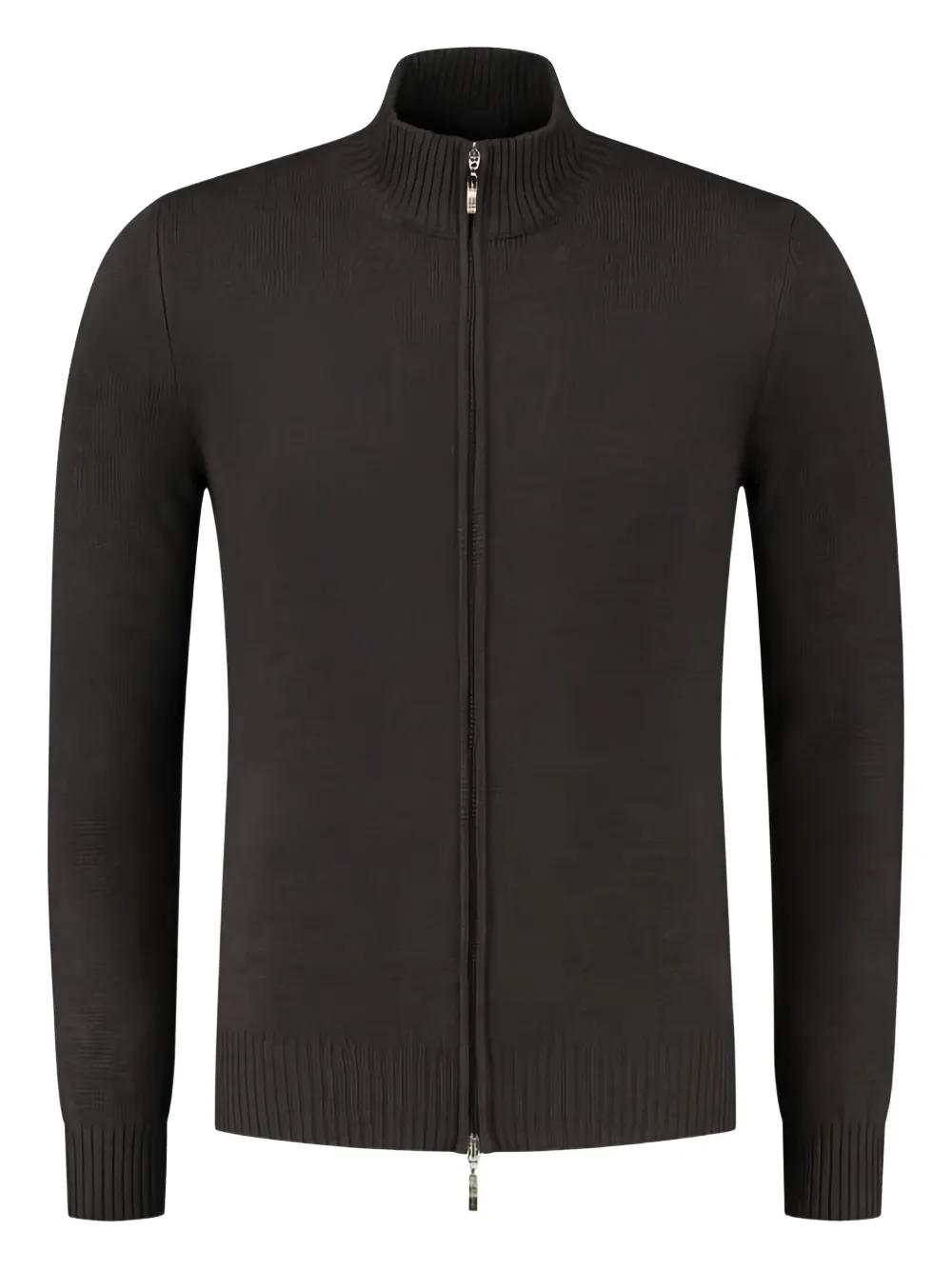 Doriani Cashmere zip-up cardigan | Brown | Image 1