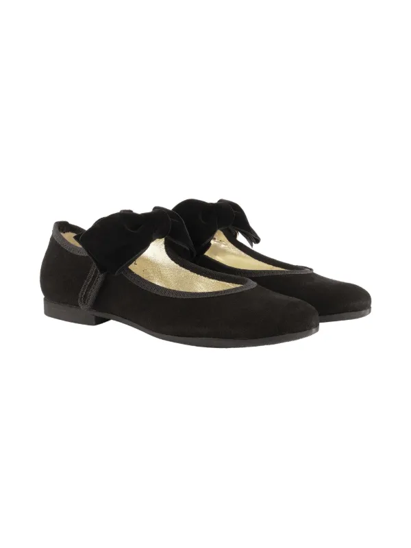 Gallucci Kids Ballerine In Pelle Scamosciata Nero FARFETCH IT
