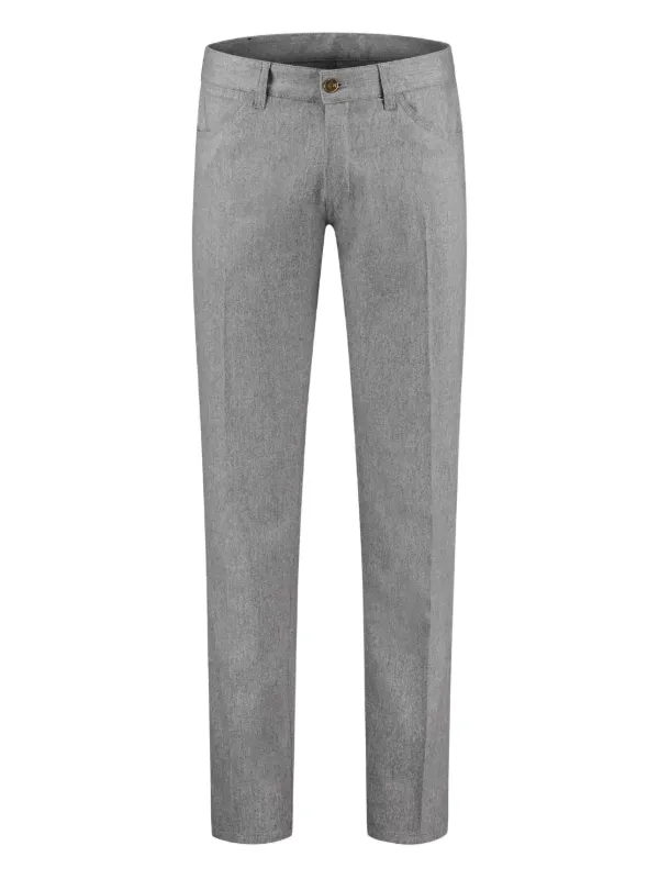 PT Torino Mélange-effect Trousers in Grey