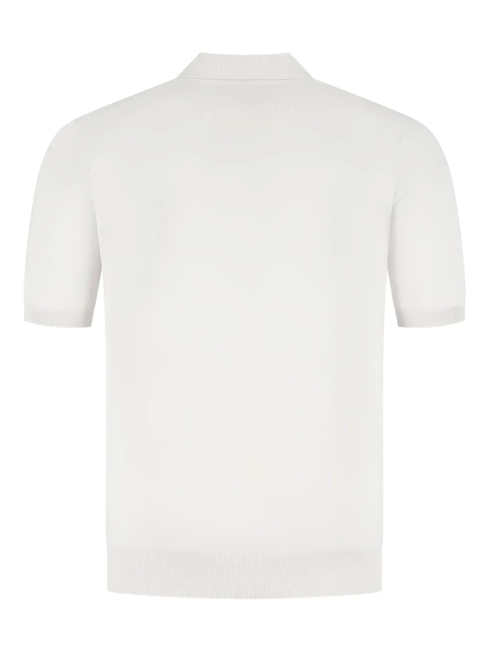 Doriani Cashmere Poloshirt met korte mouwen - Wit