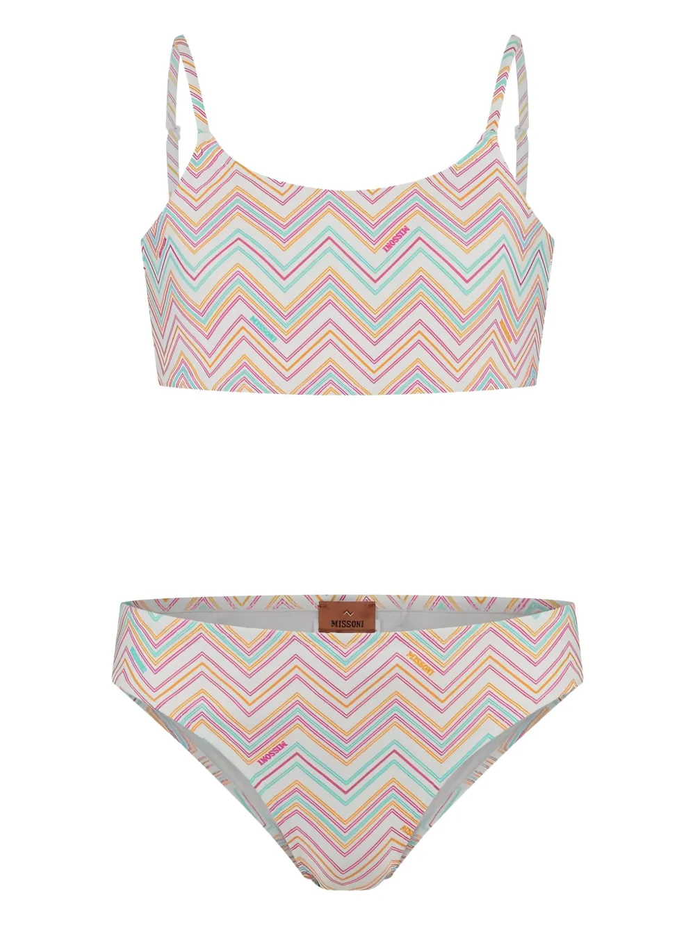 Missoni Kids ジグザグプリント ビキニ - ピンク Missoni Kids ジグザグプリント ビキニ - ピンク