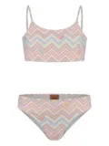 Missoni Kids zigzag-print bikini set - Pink