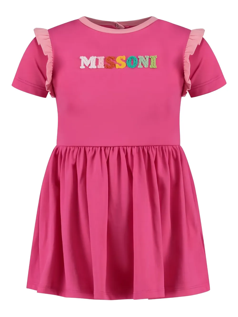 Missoni Kids Jurk met logo-applicatie Roze
