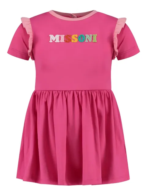 Missoni Kids vestido con aplique del logo