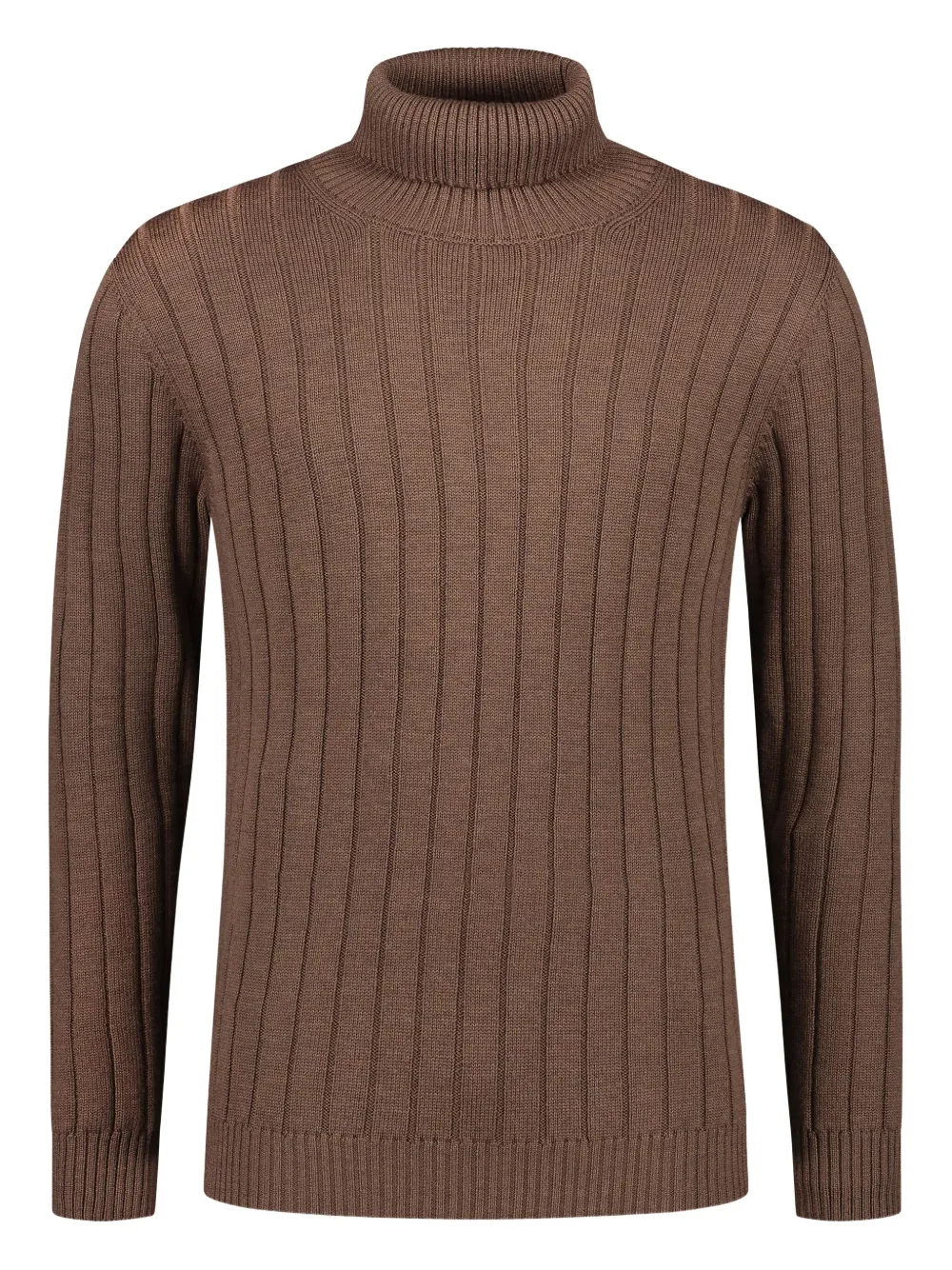 Luigi Borrelli ribbed roll-neck sweater | Brown | Image 1
