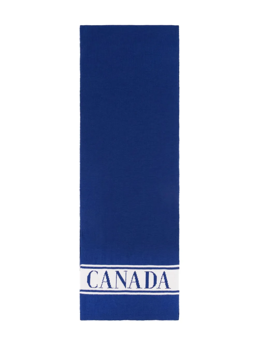 Canada Goose Kids logo-intarsia scarf Blauw
