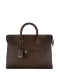 Santoni leather laptop bag - Brown