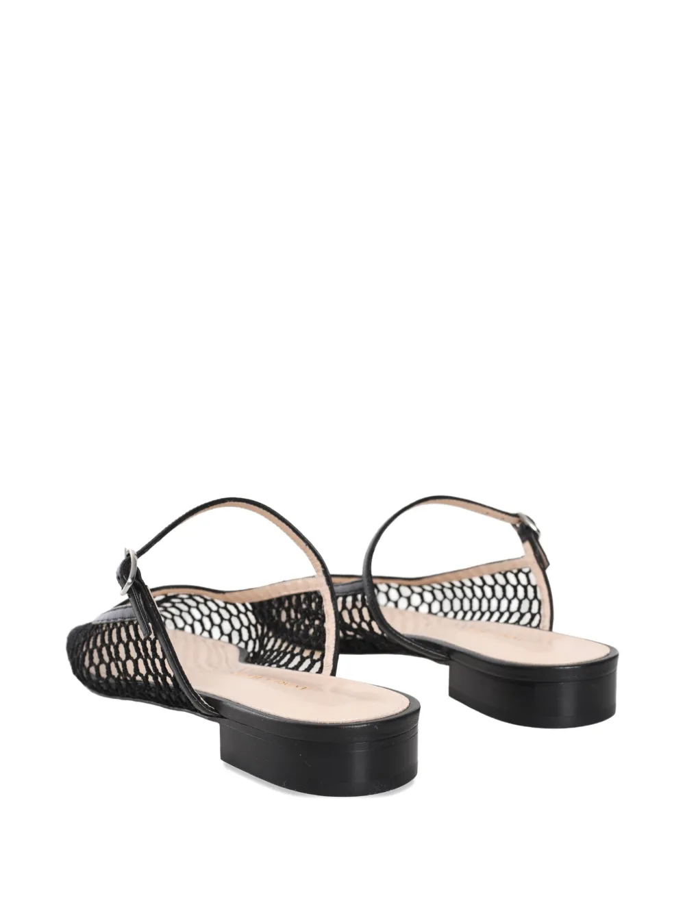 Andrea Wazen 15mm Net Mule Ballerina In Black