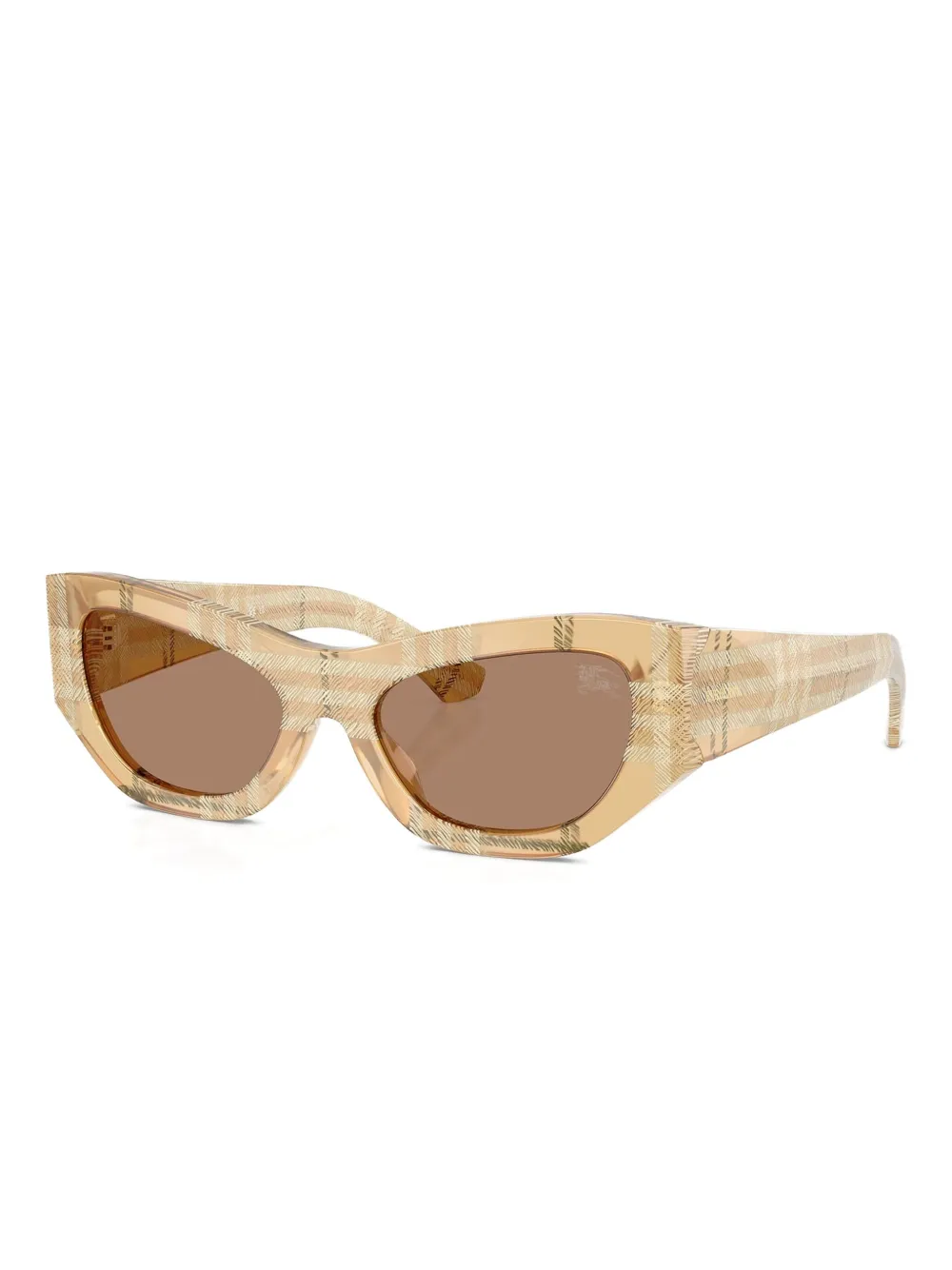 Burberry Eyewear Geruite zonnebril met cat-eye montuur Bruin