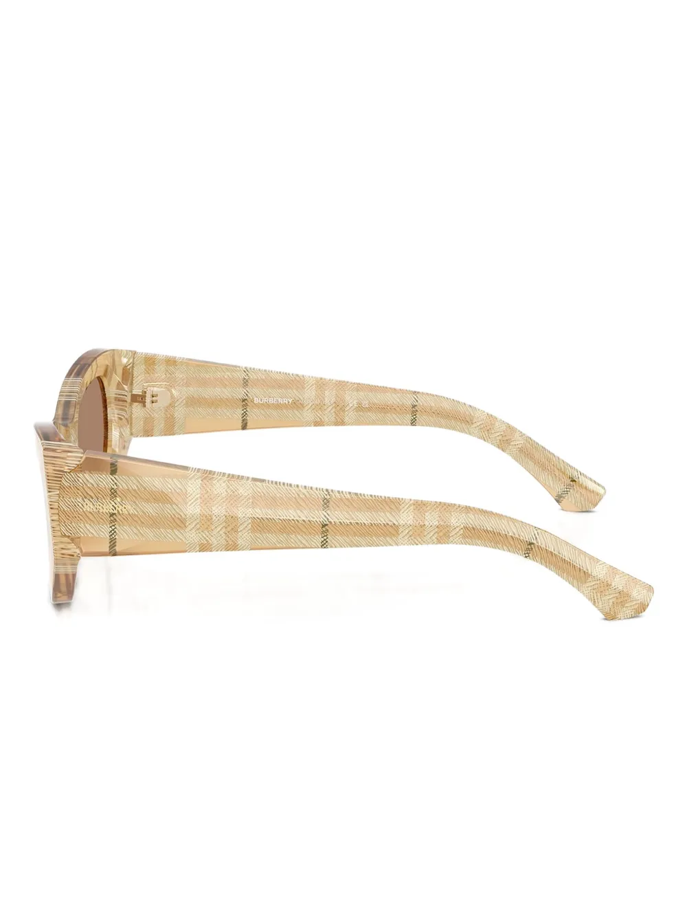 Burberry Eyewear Geruite zonnebril met cat-eye montuur Bruin