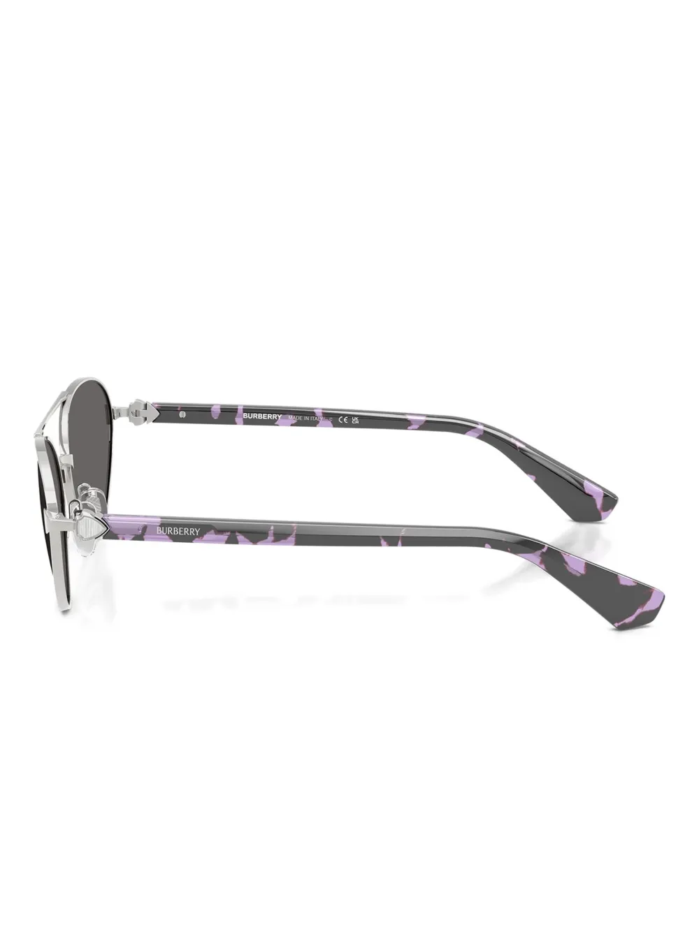Burberry Eyewear Zonnebril met ovalen montuur Silver