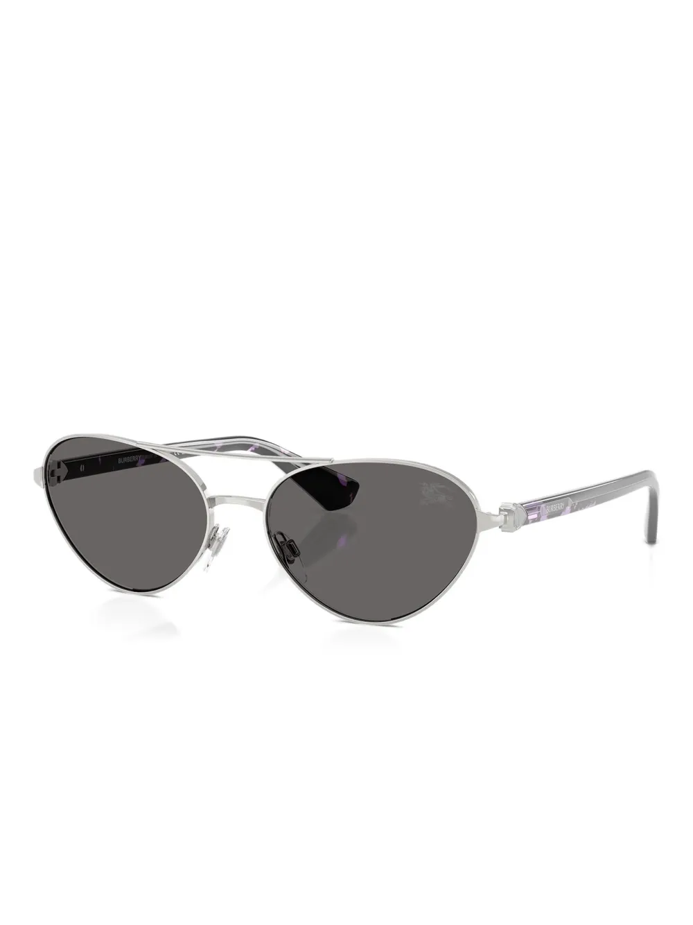 Burberry Eyewear Zonnebril met ovalen montuur Silver