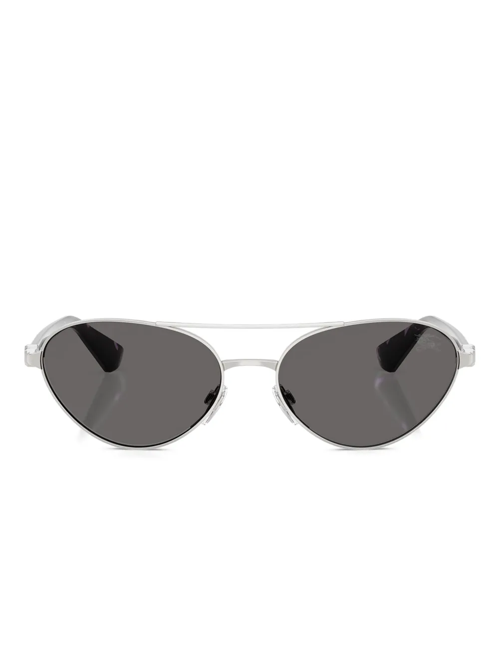 Burberry Eyewear オーバルフレーム サングラス - Silver Burberry Eyewear オーバルフレーム サングラス - Silver