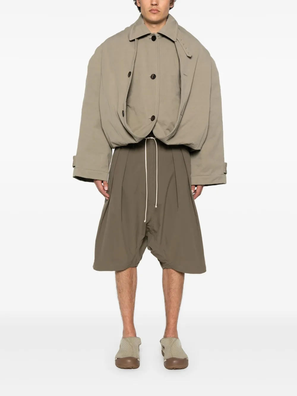 MORDECAI Shorts met trekkoord Groen