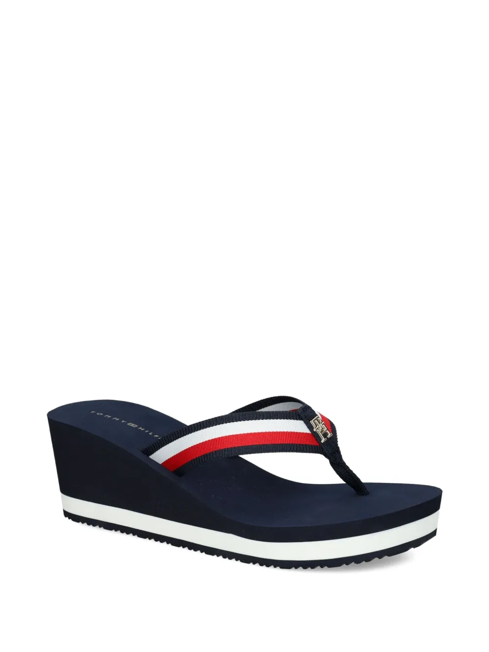 Tommy Hilfiger signature strap wedge flip-flops | Image 2