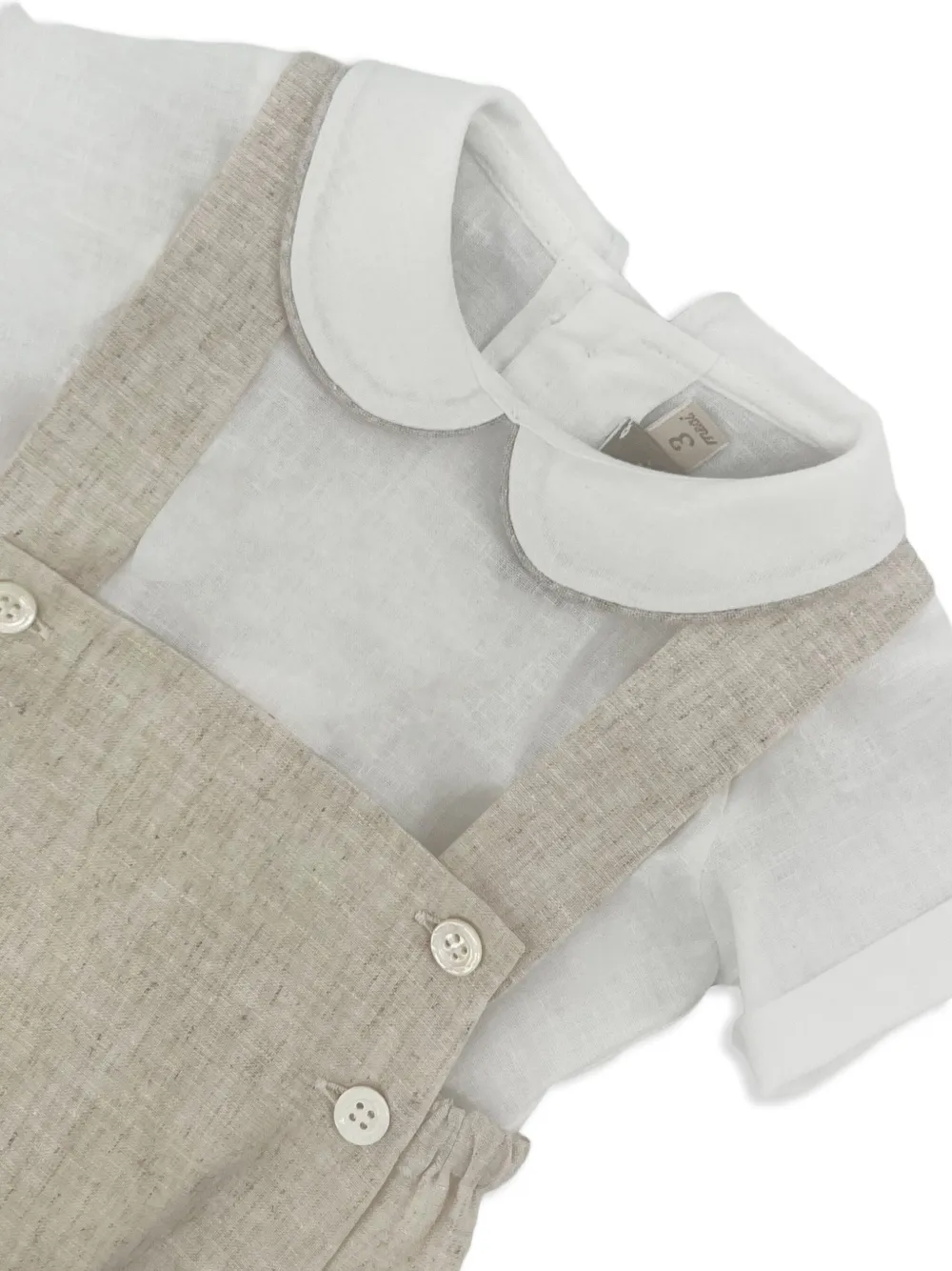 La Stupenderia Linnen romper Beige