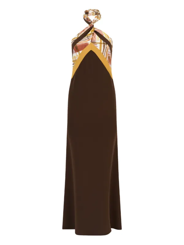 rosie assoulin brown dress Rosie Assoulin Women's In Full Bloom Cotton Midi-Dress - Navy