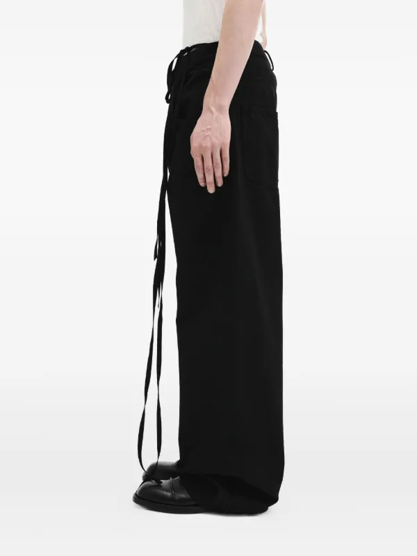 ANN DEMEULEMEESTER ブラックサルエルパンツ サイズ36 Ann Demeulemeester Michael Jeans | Black | FARFETCH