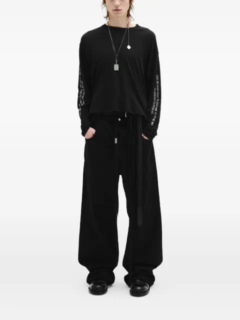 Ann Demeulemeester tie-fastening wide-leg trousers