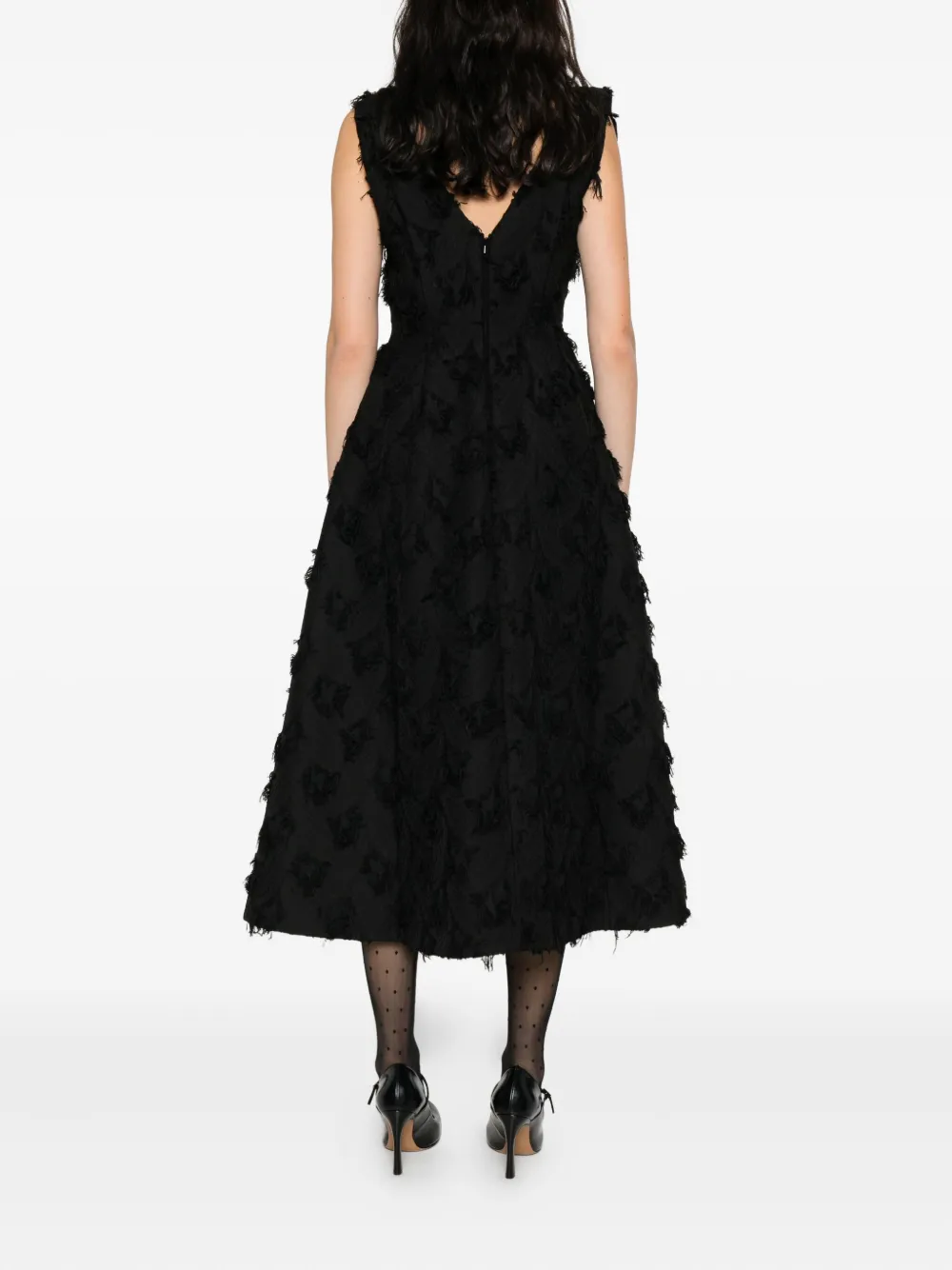 ERDEM Mouwloze midi-jurk Zwart