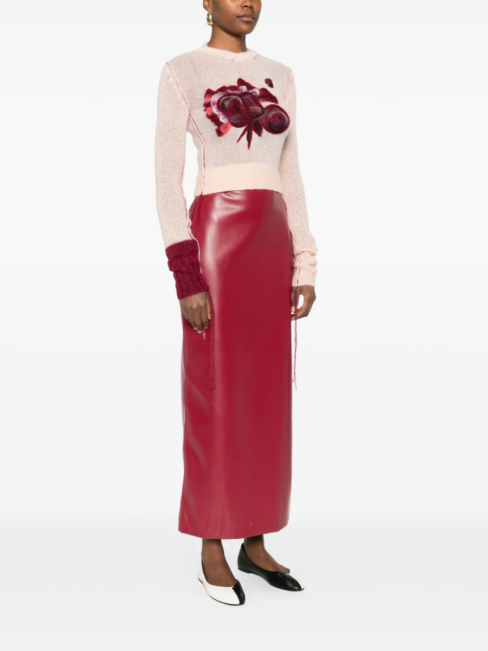 ERDEM Trui met geborduurde bloemen Roze