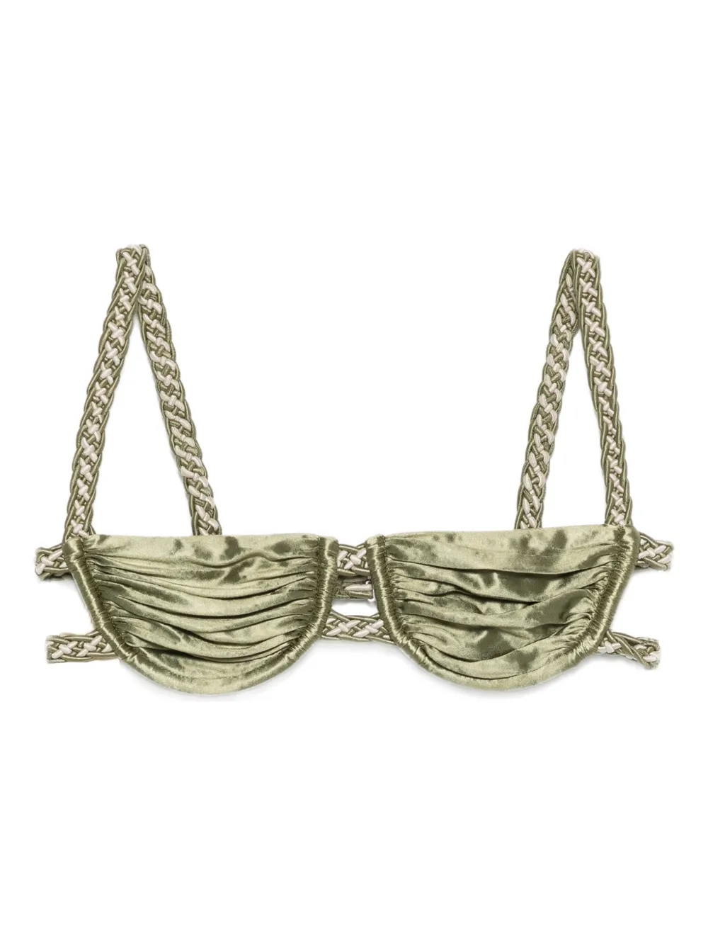 Isa Boulder braided bikini top - グリーン Isa Boulder braided bikini top - グリーン