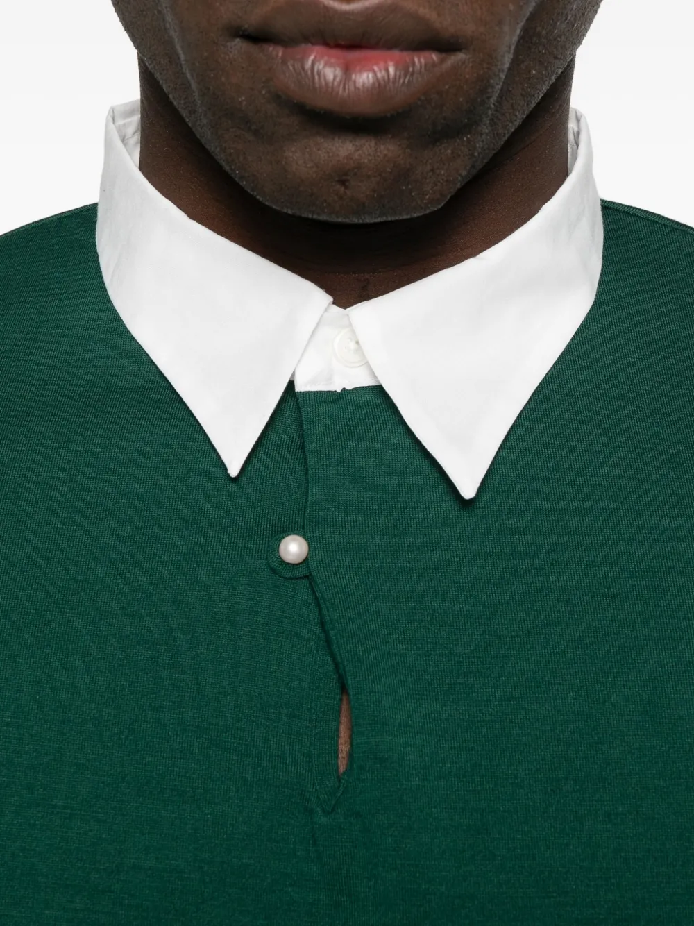 Kolor Poloshirt met lange mouwen Groen
