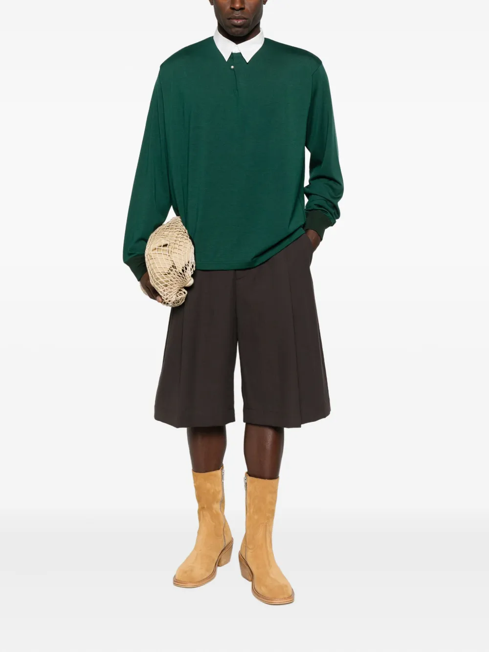 Kolor long sleeve polo shirt - Groen