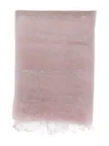 Faliero Sarti lurex-detail scarf - Pink