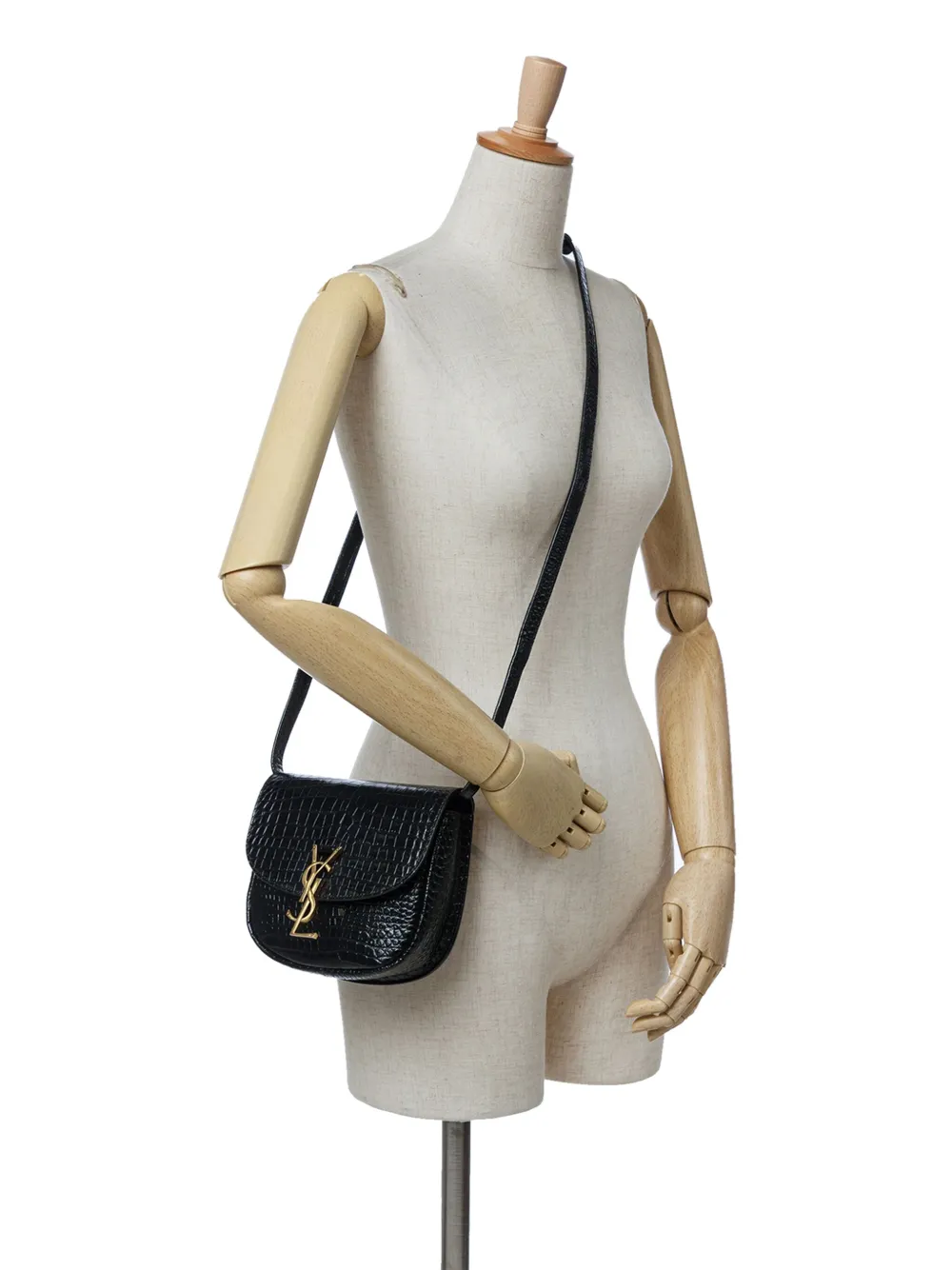 Saint Laurent Pre-Owned 2021 kleine Monogram Kaia Umhängetasche mit Kroko-Prägung | Pre-owned & Archive | Image 2