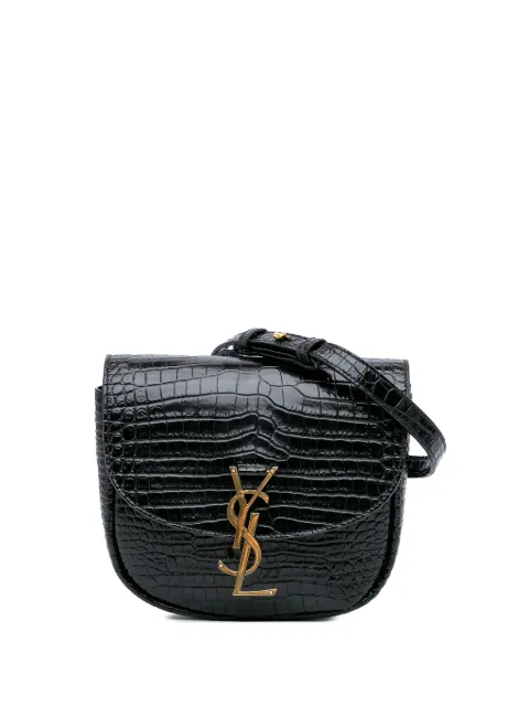 Saint Laurent Pre-Owned 2021 Small Croc Embossed Monogram Kaia crossbody bag