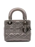 Christian Dior Pre-Owned 2011 Mini Satin Cannage Lady Dior satchel - GRAY