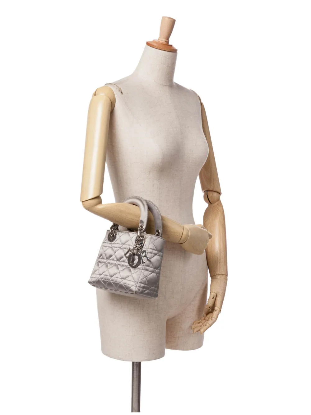 Christian Dior Pre-Owned 2011 Mini Satin Cannage Lady Dior satchel | Pre-Owned | Image 2