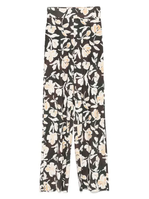 Pantalon palazzo à fleurs - Patrizia Pepe - Modalova
