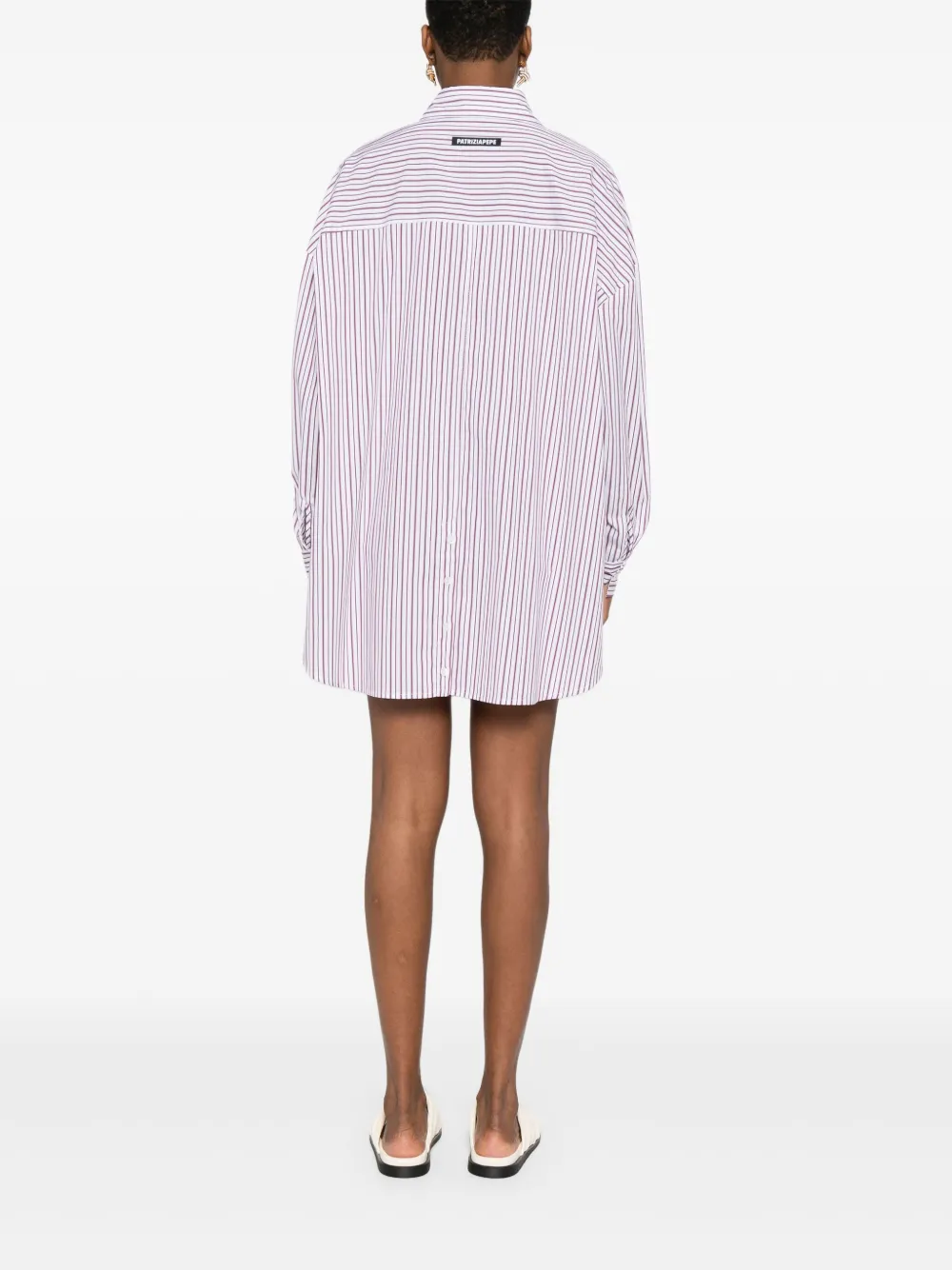PATRIZIA PEPE OVERSIZED COTTON SHIRT DRESS