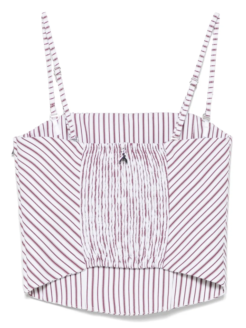 Shop Patrizia Pepe Striped Corset Top